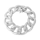 Sterling Silver Hammered Chain Link Bracelet, Women's, Size: 7.25