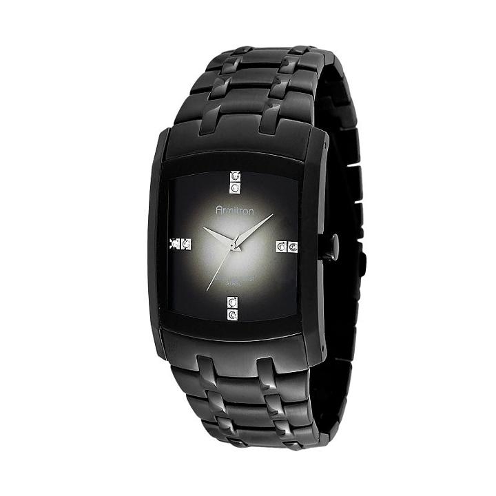 Armitron Men's Crystal Stainless Steel Watch - 20/4507dgti, Size: Medium, Black