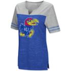 Women's Campus Heritage Kansas Jayhawks On The Break Tee, Size: Medium, Dark Blue