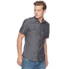 Big & Tall Rock & Republic Stretch Woven Button-down Shirt, Men's, Size: Xl Tall, Grey