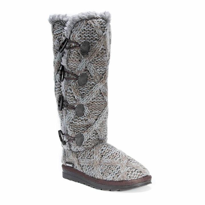 Muk Luks Felicity Women's Water-resistant Sweater Boots, Girl's, Size: 11, Grey