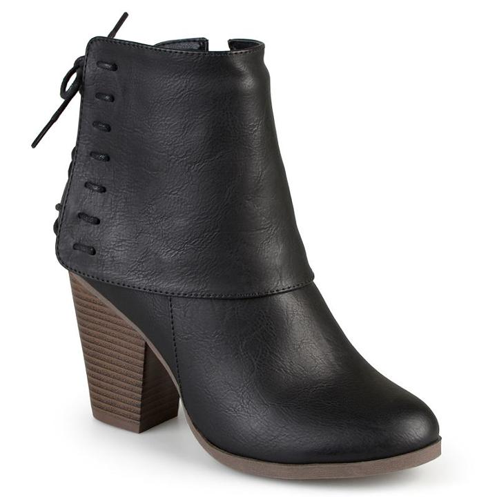Journee Collection Ayla Women's High Heel Ankle Boots, Girl's, Size: 6.5, Black