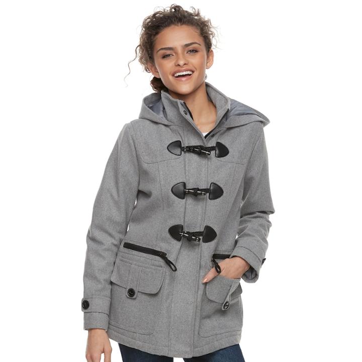 Juniors' Urban Republic Hooded Toggle Coat, Teens, Size: Xl, Dark Grey