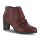 Easy Street Breena Women's Slouch Ankle Boots, Size: Medium (11), Dark Red