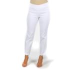Women's Harve Benard Classic Pull-on Straight-leg Ankle Pants, Size: 8, White Oth