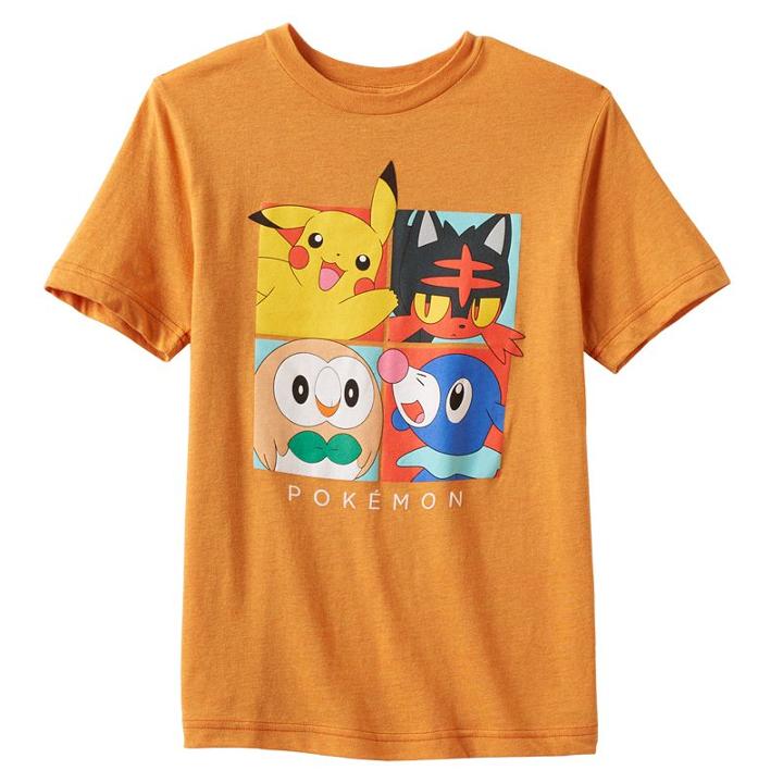 Boys 8-20 Pokmon New Starters Tee, Boy's, Size: Large, Orange