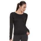 Petite Tek Gear Marbled Athletic Tee, Women's, Size: Xl Petite, Black