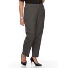 Plus Size Croft & Barrow&reg; Polished Pull-on Pants, Women's, Size: 22w Short, Gray Black