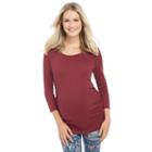 Maternity Oh Baby By Motherhood&trade; Ruched Raglan Tee, Women's, Size: Xl, Ovrfl Oth