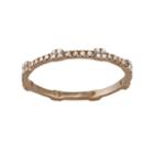 10k Rose Gold .22-ct. T.w. Diamond Eternity Stack Ring, Women's, Size: 6, White
