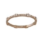 10k Rose Gold .22-ct. T.w. Diamond Eternity Stack Ring, Women's, Size: 6, White