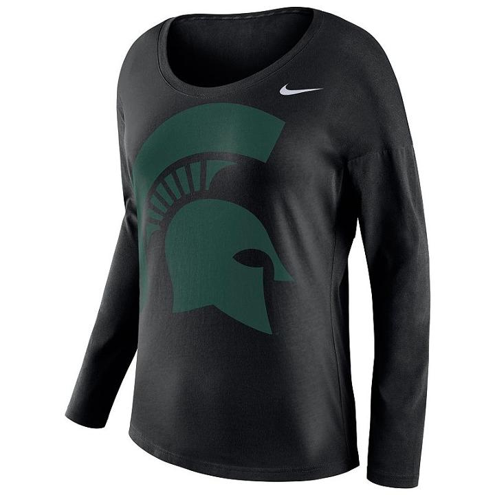 Women's Nike Michigan State Spartans Tailgate Long-sleeve Top, Size: Xl, Black
