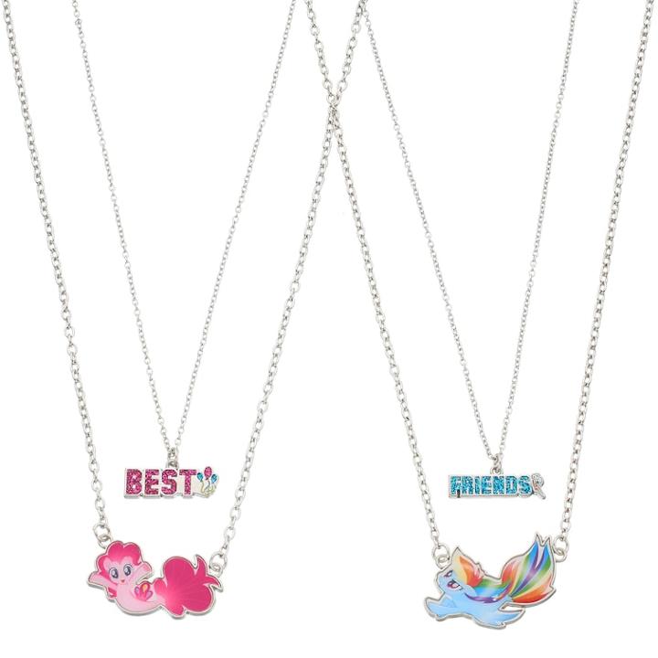 Girls 4-16 My Little Pony Pinkie Pie & Rainbow Dash Best Friends Charm Necklace Set, Multicolor