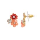 Napier Nickel Peach Flower Nickel Free Cluster Stud Earrings, Women's, Med Pink