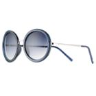 Lc Lauren Conrad Runway Collection 52mm Myth Round Sunglasses, Women's, Blue
