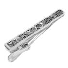 Scroll Tie Clip, Men's, Silver
