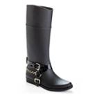 Henry Ferrera Bond Women's Water-resistant Harness Rain Boots, Size: 10, Black