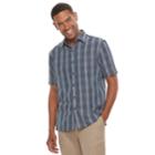 Men's Croft & Barrow&reg; Classic-fit Textured Microfiber Button-down Shirt, Size: Large, Dark Blue