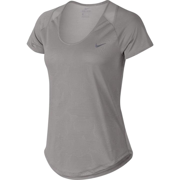 Women's Nike Breathe Running Top, Size: Large, Dark Grey