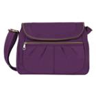 Travelon Anti-theft Signature Flap Compartment Crossbody Bag, Adult Unisex, Purple