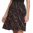 Women's Apt. 9&reg; Shirred Satin Skirt, Size: Medium, Black