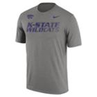 Men's Nike Kansas State Wildcats Legend Staff Sideline Dri-fit Tee, Size: Xxl, Gray