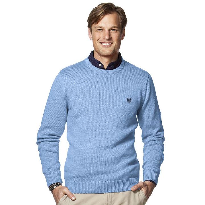 Chaps, Big & Tall Classic-fit Crew Sweater, Men's, Size: L Tall, Blue