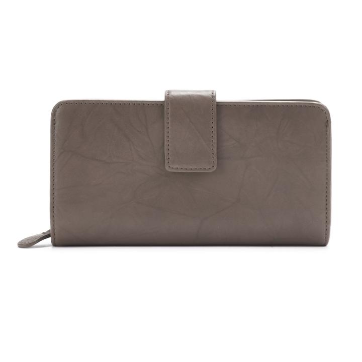 Apt. 9&reg; Sandalwood Leather Rfid-blocking Tab Clutch, Women's, Grey