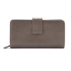 Apt. 9&reg; Sandalwood Leather Rfid-blocking Tab Clutch, Women's, Grey