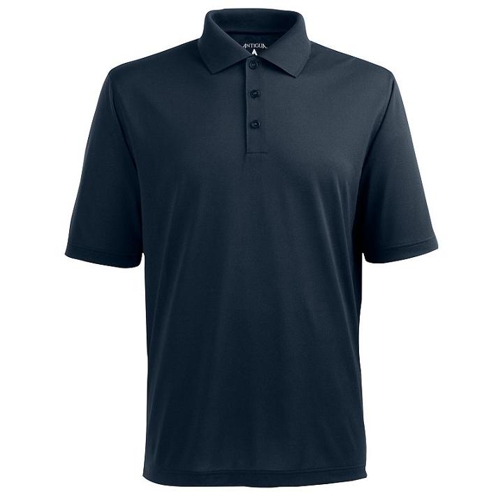 Men's Antigua Xtra-lite Desert-dry Solid Performance Polo, Size: Medium, Black