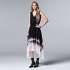 Petite Simply Vera Vera Wang Ombre Dress, Women's, Size: S Petite, Black