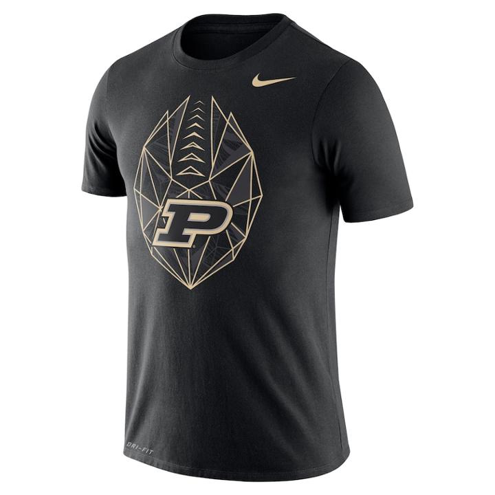 Men's Nike Purdue Boilermakers Football Icon Tee, Size: Large, Black