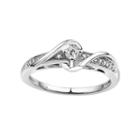 Simply Vera Vera Wang Diamond Wrap Engagement Ring In 14k White Gold (1/7 Ct. T.w.), Women's, Size: 6