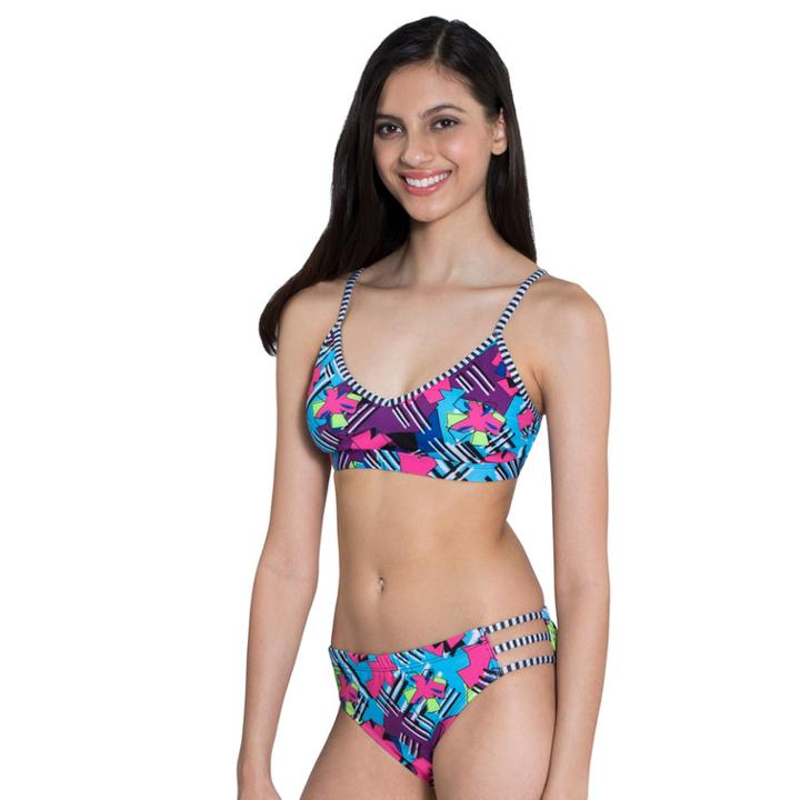 Women's Dolfin Strappy 2-piece Bikini Set, Size: Medium, Origami