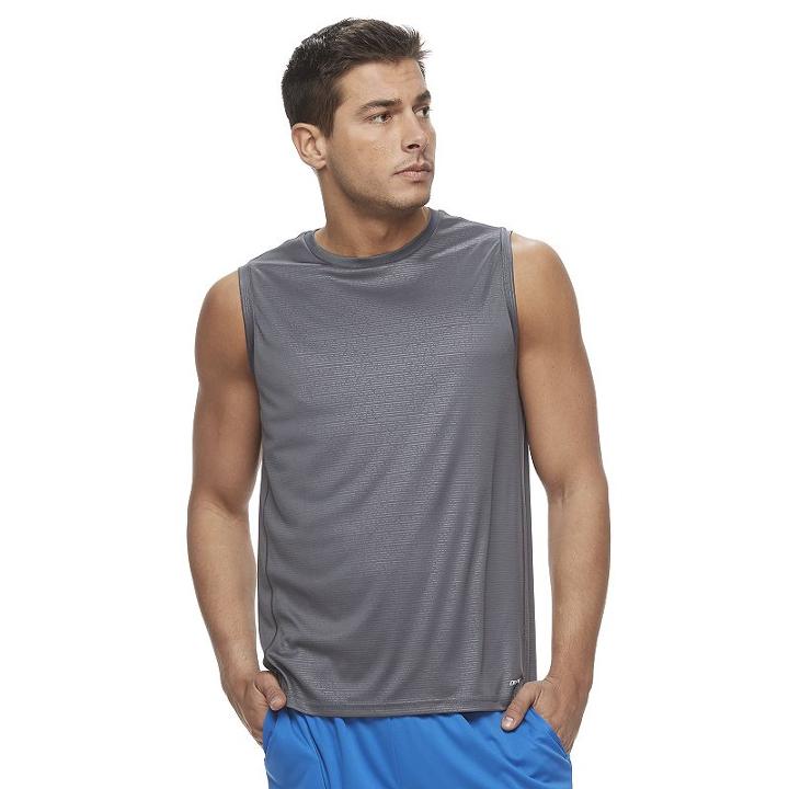 Big & Tall Tek Gear&reg; Dry Tek Sleeveless Tee, Men's, Size: 3xl Tall, Dark Grey
