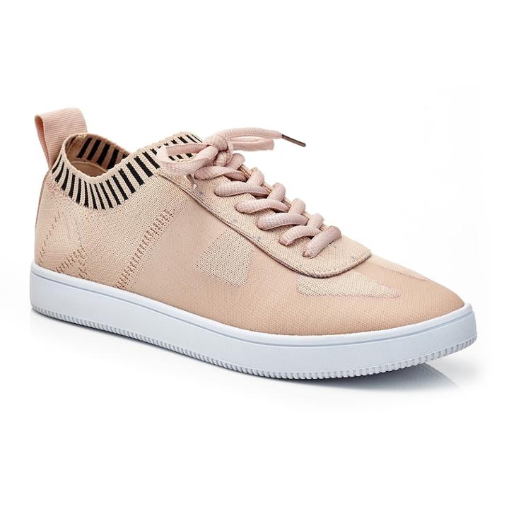 Henry Ferrera Women's Chic Fashion Sneaker, Size: Medium (7), Beig/green (beig/khaki)