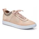 Henry Ferrera Women's Chic Fashion Sneaker, Size: Medium (7), Beig/green (beig/khaki)