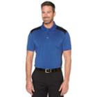 Men's Grand Slam On Course Colorblock Stretch Performance Golf Polo, Size: Medium, Turquoise/blue (turq/aqua)