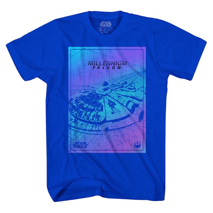 Boys 8-20 Millennium Falcon Tee, Size: Small, Brt Blue