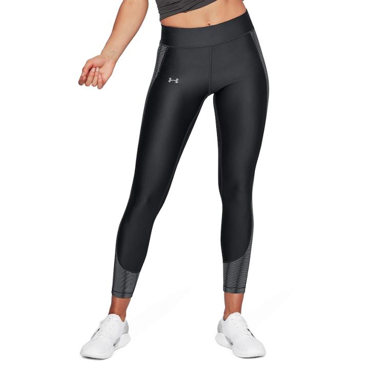 Women's Under Armour Jacquard Ankle Leggings, Size: Medium, Grey (charcoal)