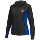 Women's Campus Heritage Kansas Jayhawks Step Out Windbreaker Jacket, Size: Xl, Grey (charcoal)