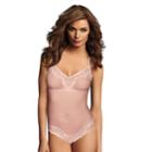 Women's Maidenform Casual Comfort Lounge Cheeky Bodysuit Dmcccb, Size: Xl, Light Pink