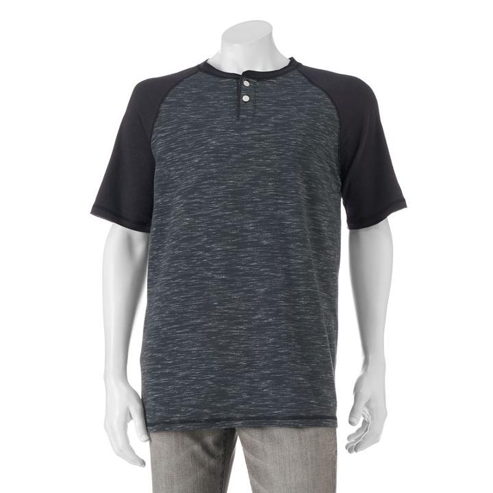 Big & Tall Urban Pipeline&reg; Max Flex Classic-fit Heathered Henley, Men's, Size: 3xl Tall, Grey