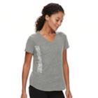 Women's Petite Tek Gear&reg; Core Short Sleeve Tee, Size: L Petite, Med Grey