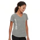 Women's Petite Tek Gear&reg; Core Short Sleeve Tee, Size: L Petite, Med Grey