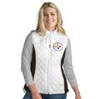 Women's Pittsburgh Steelers Tackle Me Quilted Vest, Size: Xxl, White