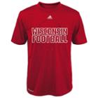 Boys 8-20 Adidas Wisconsin Badgers Sideline Helmet Shock Energy Tee, Boy's, Size: M(10-12), Red