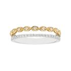 Boston Bay Diamonds Two Tone 14k Gold 1/4 Carat T.w. Diamond Marquise Stack Ring, Women's, Size: 9, Multicolor