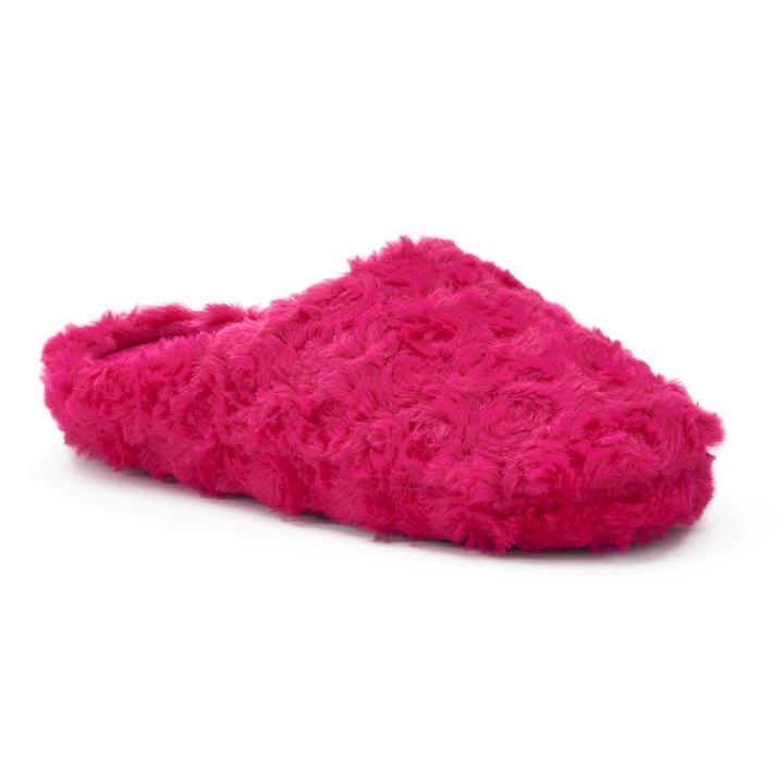 So&reg; Women's Plush Scuff Slippers, Size: Large, Pink