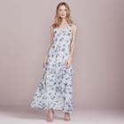 Lc Lauren Conrad Dress Up Shop Collection Ruffle Maxi Dress - Women's, Size: 18, Light Grey